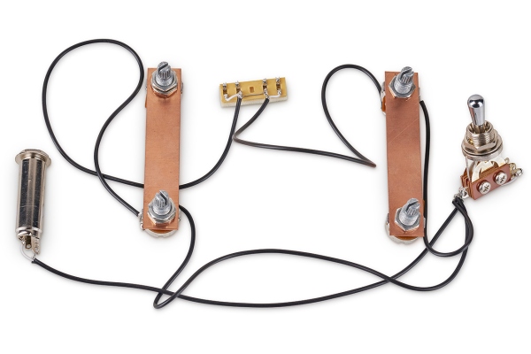  60090 C - Passive Electronics For Passive Pickups (Vol / Vol / Tone / Tone) w/ Toggle Switch - Chrome