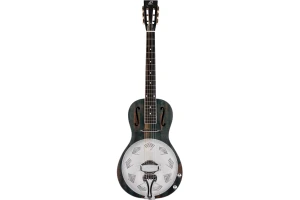 Ortega Americana Series Resonator Guitar 6 String - Distressed Denim Matte / Chrome HW