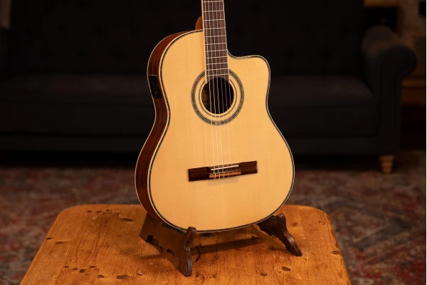 Ortega Family Series Pro Acoustic Guitar 6 String - Solid Canadian Engelmann Spruce + Bag — 3