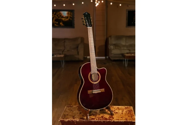 Ortega Performer Series Nylon String Guitar - Stained Red — 3