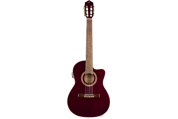 Ortega Performer Series Nylon String Guitar - Stained Red