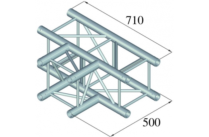 Element tri-directional T Alutruss QUADLOCK 6082T