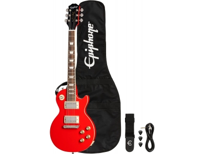 Power Player Les Paul Lava Red Guitar Set