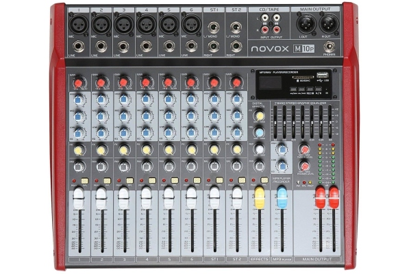 Novox M10P Powered Audio Mixer
