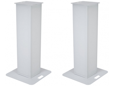 2x Stage Stand 100cm incl. Cover and Bag, white