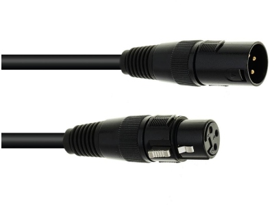 DMX cable XLR 3pin 3m bk