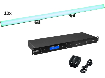 Set 10x LED PR-100/32 Pixel DMX Rail + DMX Software