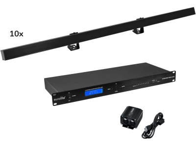 Set 10x LED PR-100/32 Pixel DMX Rail bk + DMX Software