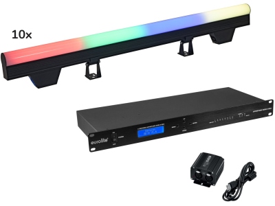 Set 10x LED PT-100/32 Pixel DMX Tube + DMX Software