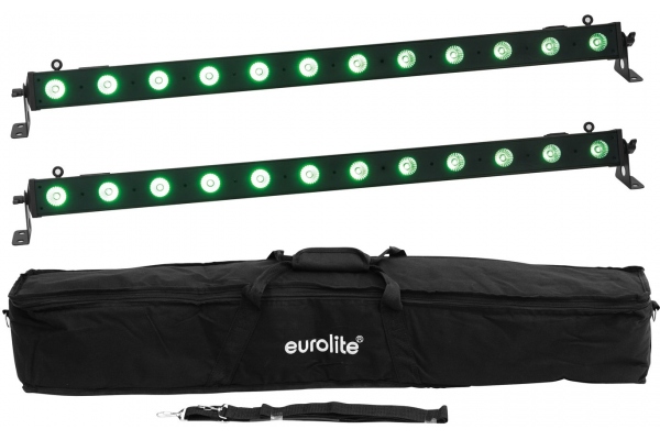 Set 2x LED BAR-12 QCL RGB+UV Bar + Soft Bag