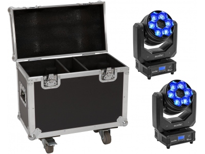 Set 2x LED TMH-H240 Beam/Wash/Flower Effect + Case