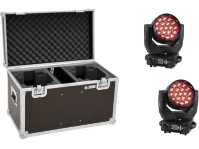 Set 2x LED TMH-X4 Moving-Head Wash Zoom + Case