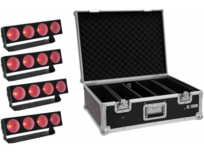 Set 4x LED CBB-4 COB RGB Bar + Case