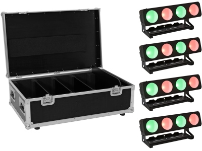 Set 4x LED PMB-4 COB QCL 30W Bar + Case