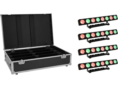 Set 4x LED PMB-8 COB QCL 30W Bar + Case