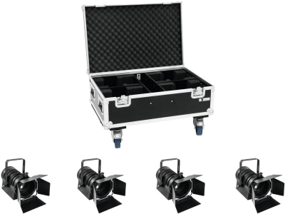 Set 4x LED THA-40PC bk + Case