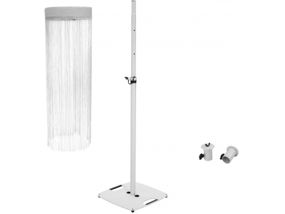 Set LED Color Curtain + BPS-2 Loudspeaker stand white
