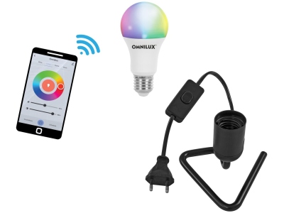 Set LED E27 RGB/WW/CW WiFi + Triangle base black