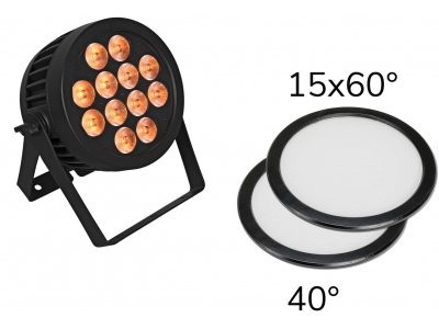 Set LED IP PAR 12x9W SCL Spot + 2x Diffuser cover (15x60° and 40°)