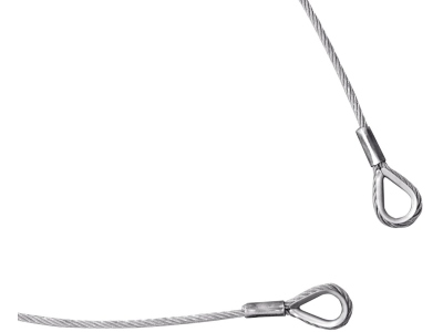 Steel Rope 1000x4mm silver with Thimble