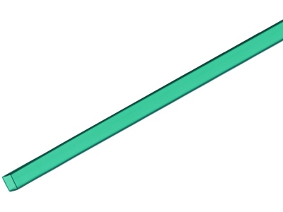 Tubing 10x10mm green 2m