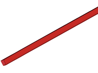 Tubing 10x10mm red 2m
