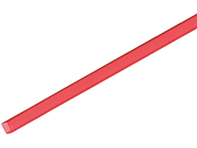 Tubing 10x10mm red UV-active 2m