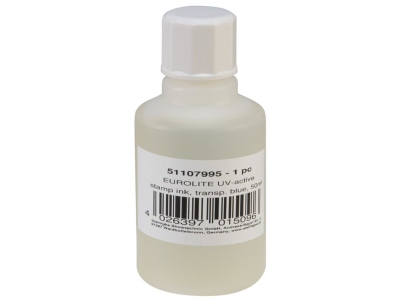 UV-active Stamp Ink, transparent blue, 50ml