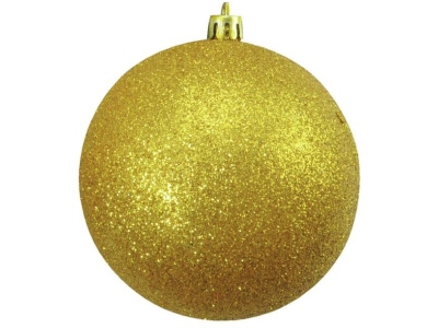 Deco Ball 10cm, gold, glitter 4x