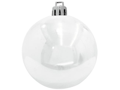 Deco Ball 10cm, white 4x