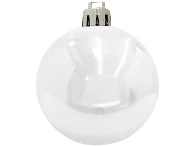 Deco Ball 7cm, white 6x