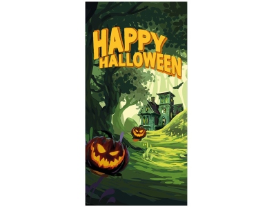Halloween Banner, Haunted Forest, 90x180cm