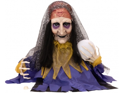 Halloween Figure Fortune Teller, animated 50cm