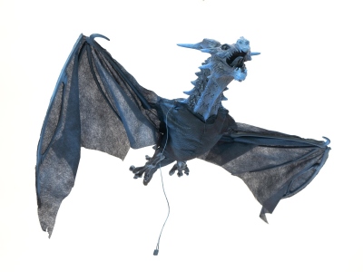 Halloween Flying Dragon, animated, blue, 120cm