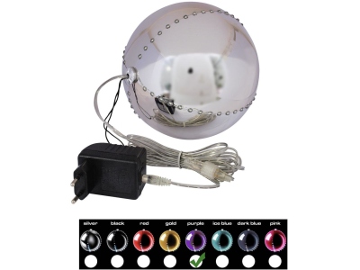 LED Snowball 15cm, purple