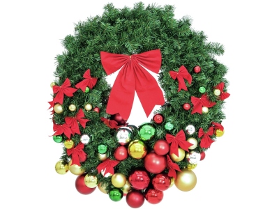 Premium Fir Wreath, decorated, 90cm