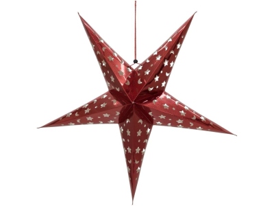 Star Lantern, Paper, red 50 cm