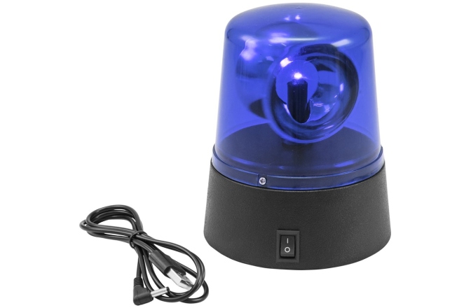 Far rotativ poliție Eurolite LED Mini Police Beacon blue USB/Battery