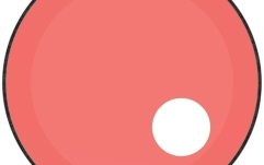 Fata pentru tobe Remo Colortone Powerstroke 3 Reso Red 18