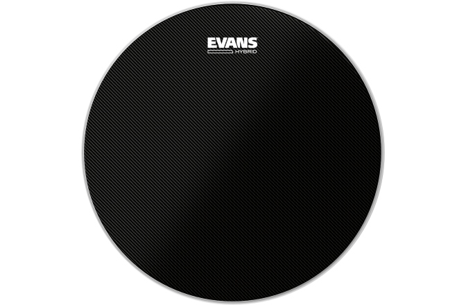 Faţă de tobă de marș Evans Hybrid Black Marching Snare Drum Head 14 Inch