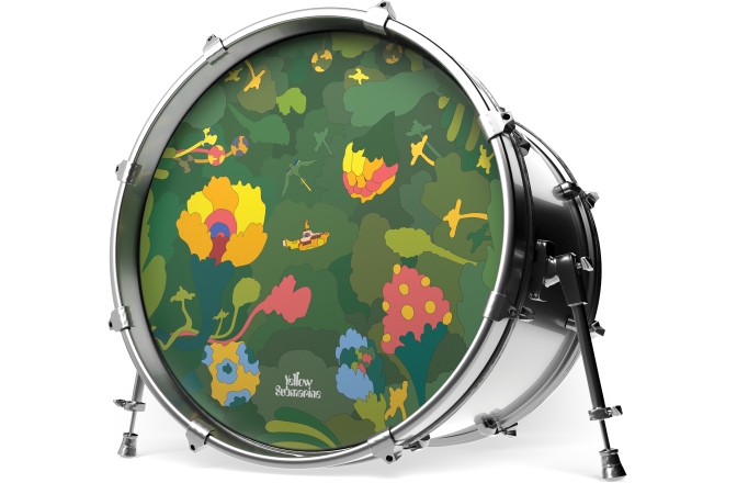 Faţă de Tobă Mare Evans Yellow Submarine Resonant BD Pepperland Woods 20 inch