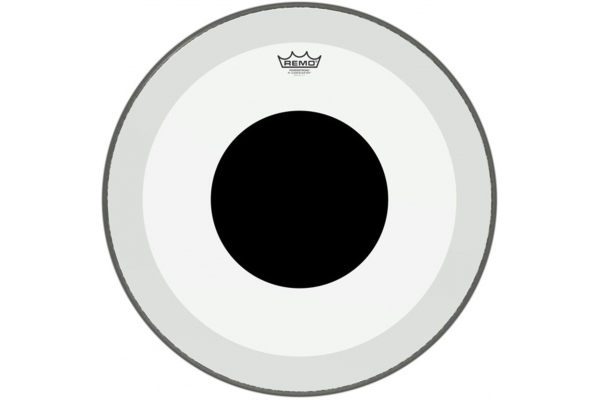 Faţă tobă Powerstroke 3 Transparent Black Dot 18" P3-1318-10