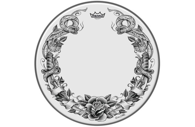 Faţă tobă  Remo Faţă tobă Tattoo Skyn Suede 13'' Tattoo Skulls TT-0813-AX-T01