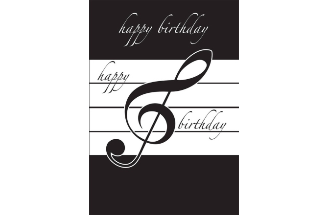Felicitare No brand  Black Happy Birthday Card