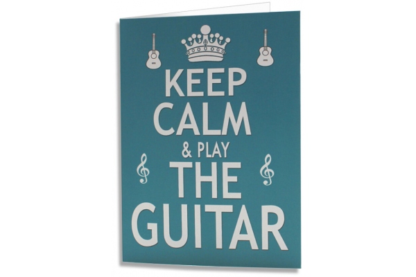 Card Keep Calm And Play The Guitar Greeting