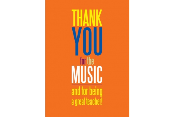 Card Thank You For The Music Greeting