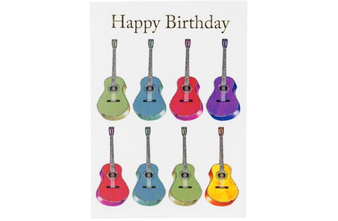 Felicitare No brand Happy Birthday Card - Jazzy Acoustic Guitar Design