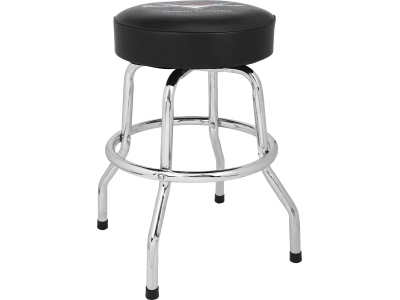 Custom Shop Chevron Logo Barstool Black/Chrome 24
