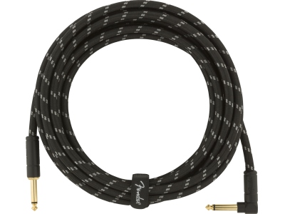 Deluxe Instrument Cable, Straight/Angle, 4.5m, Black Tweed