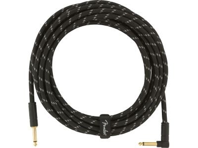 Deluxe Instrument Cable, Straight/Angle, 5.5m, Black Tweed